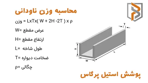 فرمول محاسبه وزن ناودانی