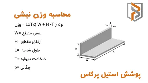 فرمول محاسبه وزن نبشی