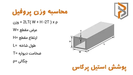 فرمول محاسبه وزن پروفیل