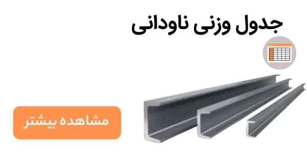 جدول وزنی ناودانی