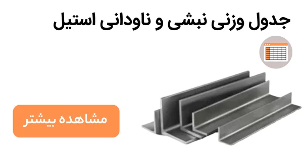 جدول وزنی نبشی و ناودانی استیل